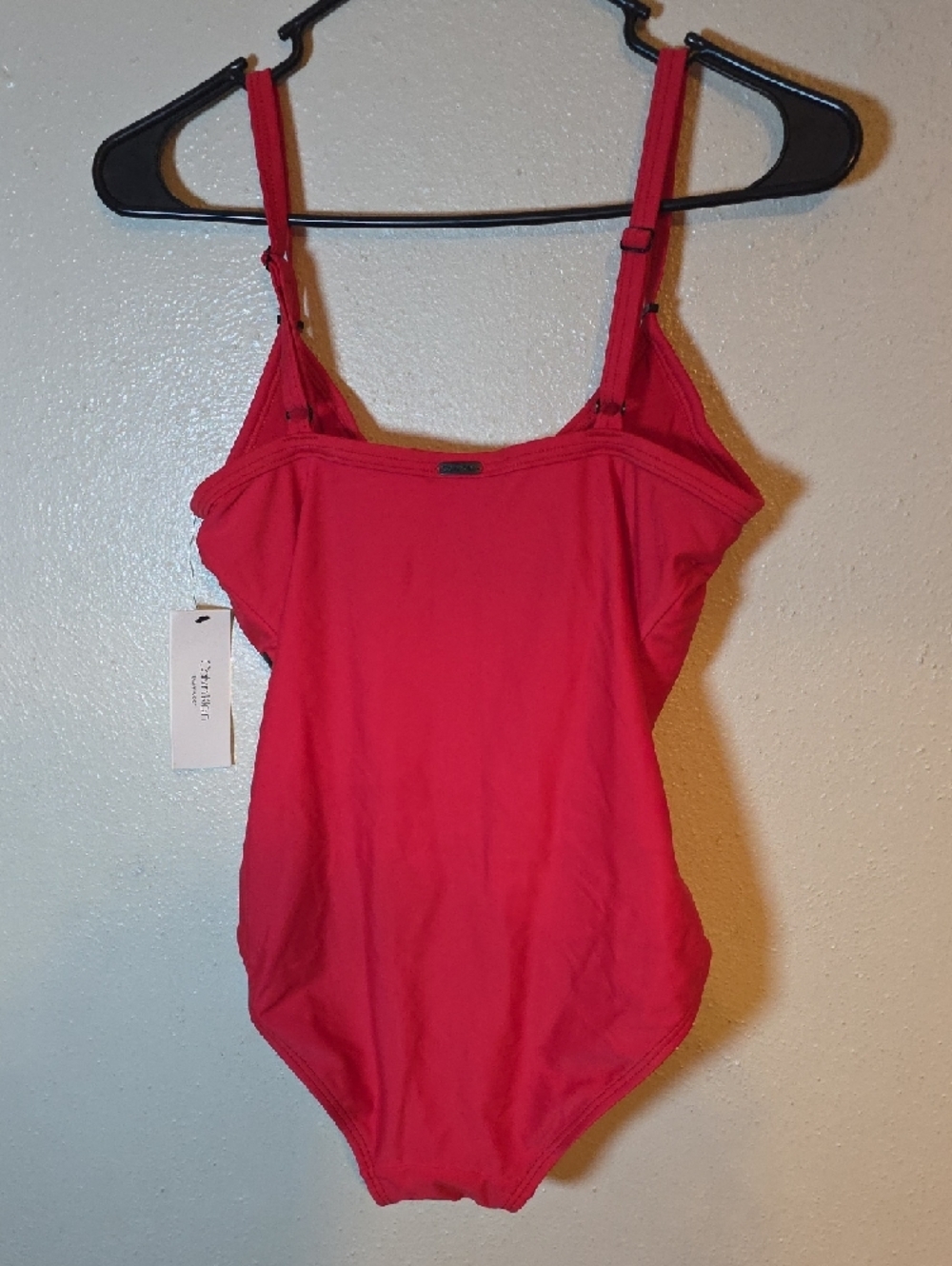 Calvin Klein Bright Red Logo One-Piece Swimsuit - Picture 5 of 5